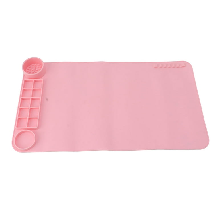 Silicone Craft Mat, Silicone Painting Mat Foldable Portable 19.7in 11in  Wide Pen Holders For Handicraft 