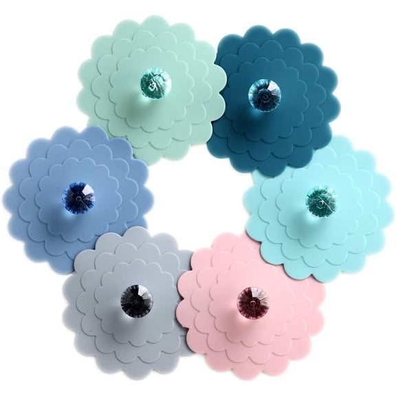 Silicone Cup Covers 4.7 Inch Reusable Silicone Mug and Cup Lids Suction Seal Lid Caps to Keep Drink Warm or Cold for Steeping Coffee Tea And Drink Cover Set of 6