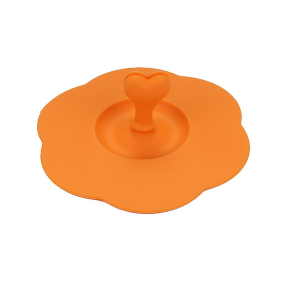 Silicone Cup Covers Lids,Silicone Cup Lids,Anti-Dust Airtight Seal Lids,3.94 Inch Silicones Mug Cover,Reusable Silicones Coffee And Tea Cups Lid, For Mugs Tea Coffee Cup,Silicone Cup Cover,Orange