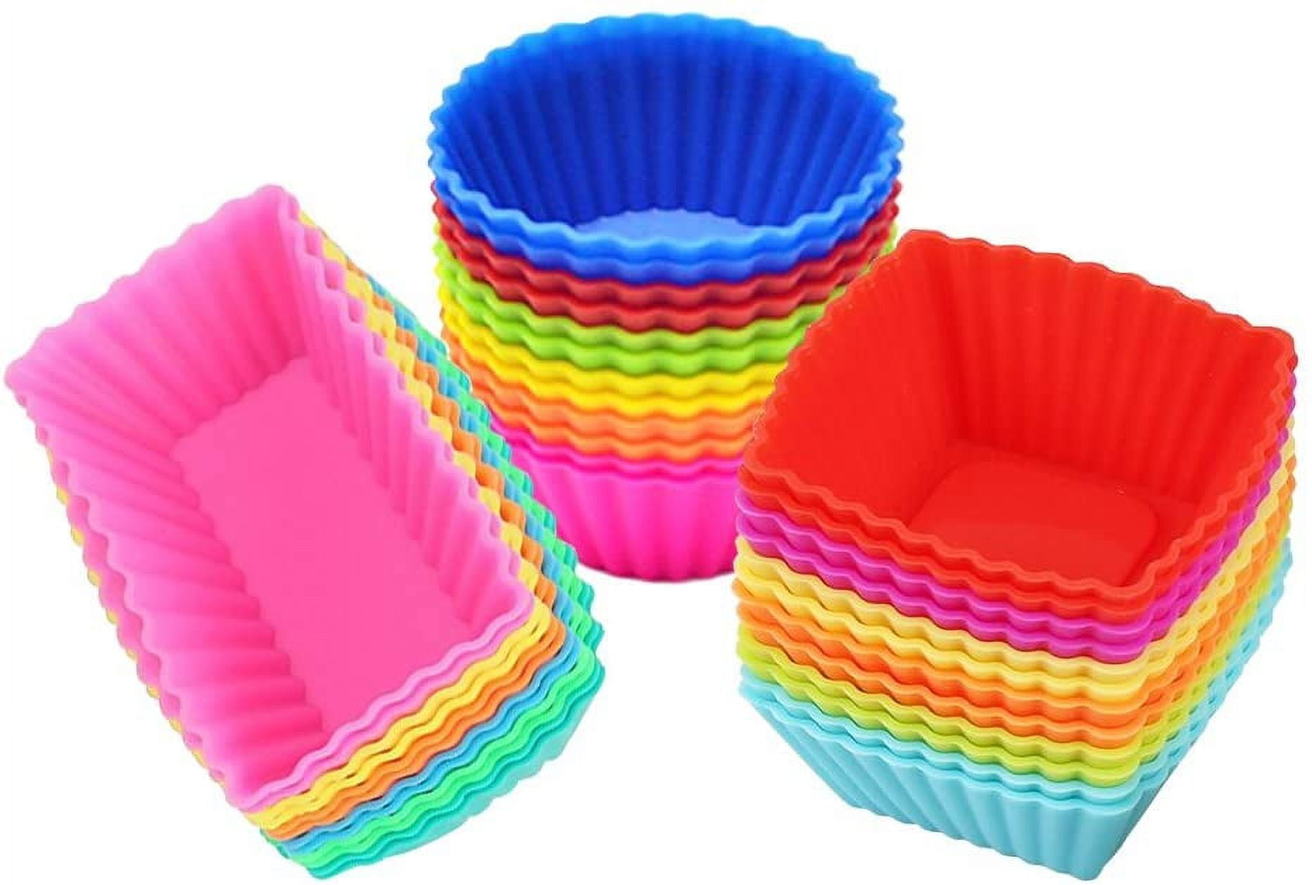 Colorful Silicone Cupcake Muffin Baking Cups Liners Set