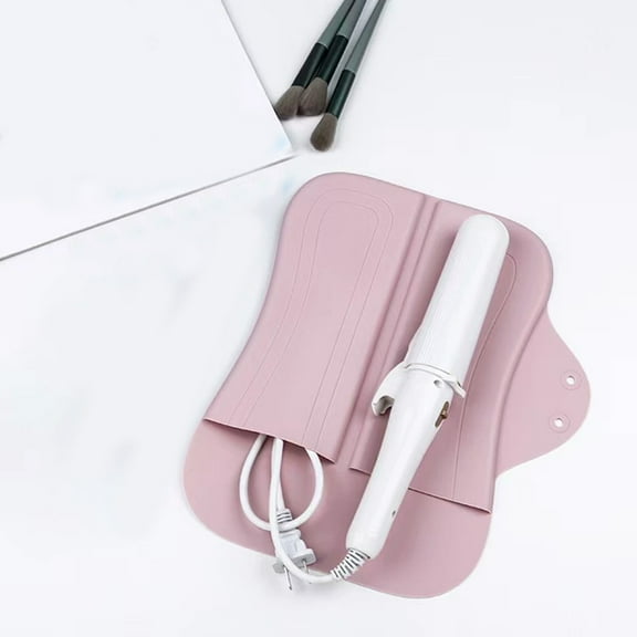 Silicone Curling Iron Heatproof Cover 28.5x25cm High Temperature Mat Travel Multi Function Flexible Bag for Flat Iron Hair Tools Cutting Drying Rack Storage Organizer