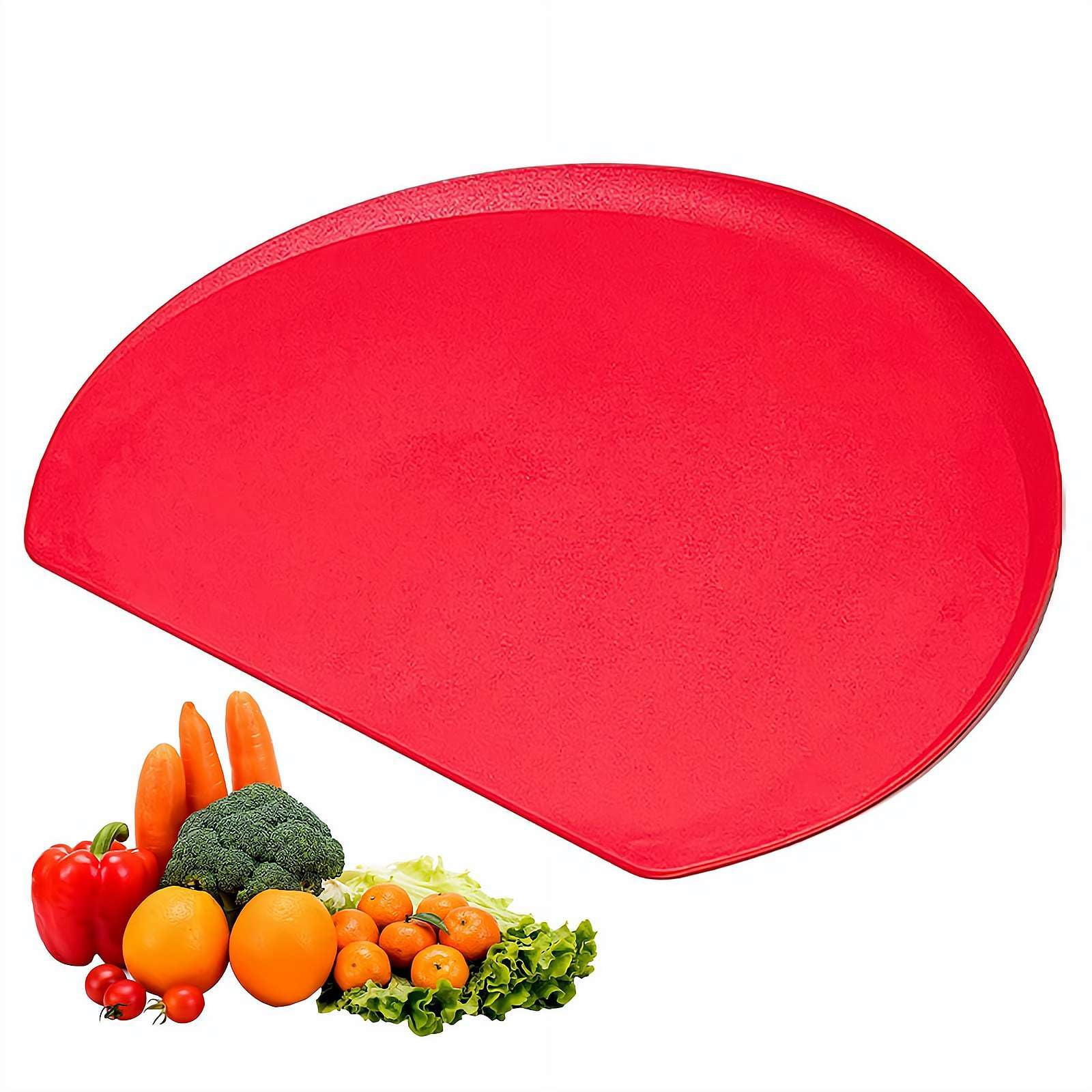 Silicone Cutting Boards for Kitchen,Flexible Food Grade TPU Cutting Mats,Anti-Slip Semicircle Cut Board for Chopping, Serving, Kitchen Mat, Dishwasher Safe