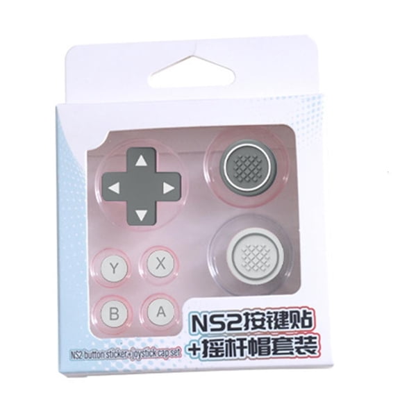 Silicone D-pad Button ABXY Key Sticker Thumb Stick Grip Caps for NS2