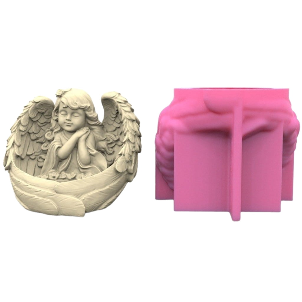 Versatile Silicone DIY Moulds Candle Holder Mold Angel Girl Shape Candlestick Molds Silicone Mould for DIY Candle Holder