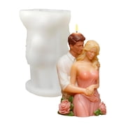 Silicone DIY Craft Mold for Creating Couple Figures, Suitable for Candles, Soap, Resin, and Plaster Projects
