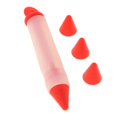 thumbnail image 1 of Silicone DIY Pastry Cake Decorating Pen - Icing Piping Tips Nozzles - Sugar Craft Fondant Cakes Decor Tool Red, 1 of 7