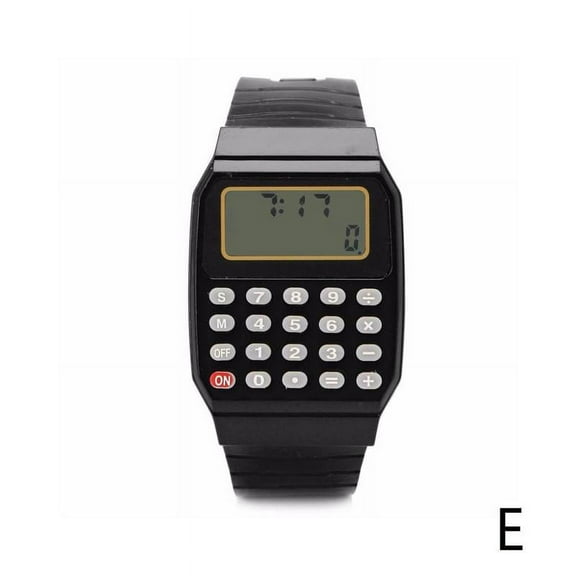 Silicone Digital Calculator Wrist Watch for Businessmen, Housewives, and Students with Time and Calculation Functions
