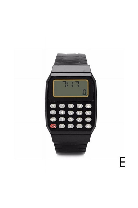 Silicone Digital Calculator Wrist Watch for Businessmen, Housewives, and Students with Time and Calculation Functions