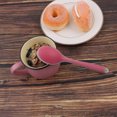 thumbnail image 1 of Silicone Dinner Spoon Long Handle Restaurant Kitchen Dessert Shop Red, 1 of 7