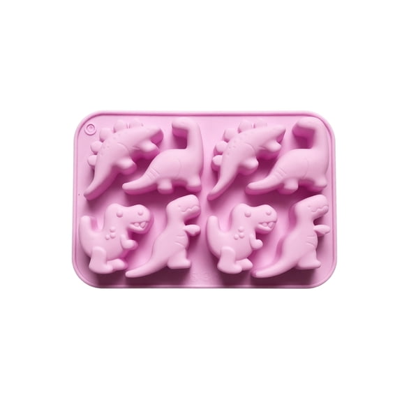 Silicone Dinosaur Cake Mold 8 Cavities Non Stick Baking Tray for Chocolate Jelly Soap Flexible Reusable Mold for Kitchen Baking Projects