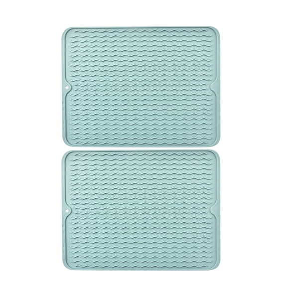 Silicone Dish Drying Insulation Table Mat For Kitchen,Heat Resistant Under Sink Waterproof Coffee Bar Accessories,Dining Rack Stone Utensil Holder Countertop Decor