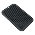 thumbnail image 1 of Silicone Dish Drying Mat for Kitchen Counter Heat Resistant Saffron Silica Gel Flexible Grooved Drainage Pad for Cups Utensils Cookware Bathroom Tumblers Non-Slip Protector, 1 of 2
