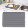 thumbnail image 1 of Silicone Dish Drying Mat for Kitchen Counter,Heat Resistant Under Sink Waterproof Coffee Bar Accessories,Dining Rack Stone Utensil Holder Countertop Decor Must Haves,7.87x11.81 inch, 1 of 2