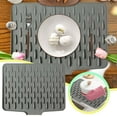 thumbnail image 1 of Silicone Dish Drying Mat for Kitchen Counter â Non-, Heat-Resistant Drainage Mat with Built-in Drain, Fits Sink, Refrigerator & Drawer, Easy Clean & Foldable, 1 of 8