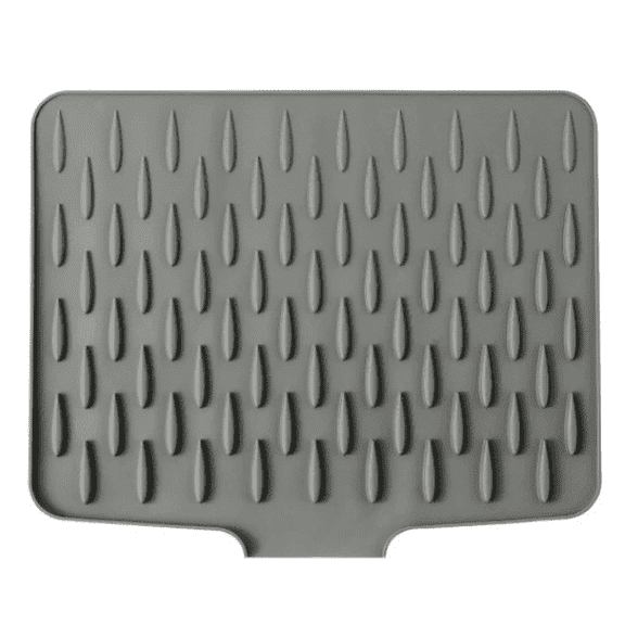 Silicone Dish Drying Mat for Kitchen Counter, Dish Drying Pad, Non-Slip Drain Pad with Built-in Drain, Heat Resistant Stone Drying Mat(15.7" x 118")