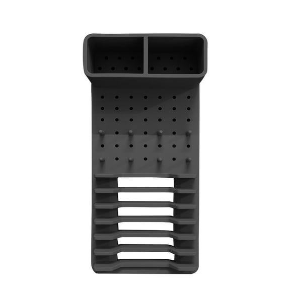 Silicone Dish Drying Rack for Kitchen Counter  Non-Slip Cutlery & Chopsticks Organizer, Compact Storage for Quick Drying, BPA-Free