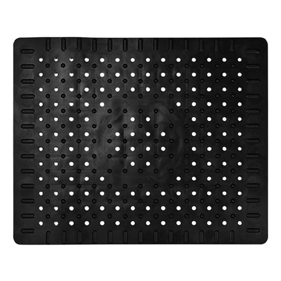 Silicone Dish Sink Mat,Kitchen Sink Mat Drain Pad Protector,Non-Slip Easy Clean Sink Mat,Heat-resistant Dish Drainer Mat,Heavy-Duty & Flexible Sink Grid for Dishes,Kitchen Protection (Square Black)