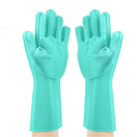Silicone Dishwashing Gloves Household Gloves And Dog Scratch And Snap Proof Pet Bathing Gloves