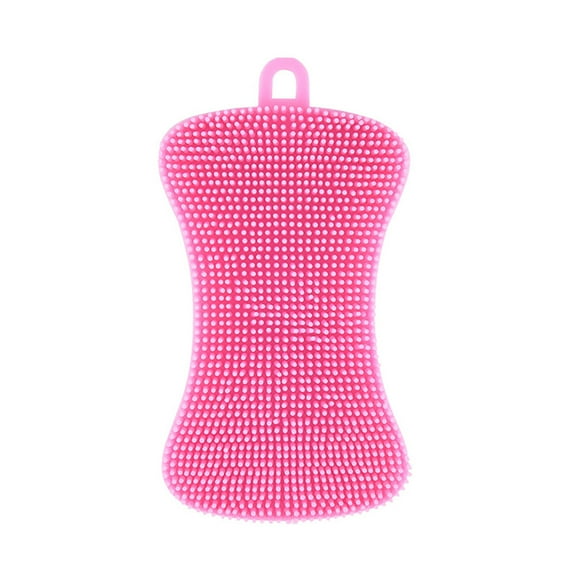 Silicone Dishwashing Sponge, Soft Scrubber Brush for Kitchen Cleaning, Reusable and Bacteria Resistant Sponge for Dishes, Cups and Cookware, Easy to Clean and Long Lasting