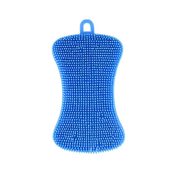 Silicone Dishwashing Sponge, Soft Scrubber Brush for Kitchen Cleaning, Reusable and Bacteria Resistant Sponge for Dishes, Cups and Cookware, Easy to Clean and Long Lasting