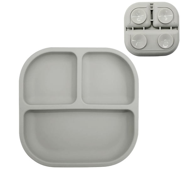 Silicone Divided Serving Tray 18.7x18x3cm Food Grade Non Stick Dish for Kitchen Dining Table and Living Room