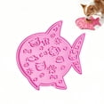 thumbnail image 1 of Silicone Dog & Cat Lick Mat with Suction Cups - Anxiety Relief/Promotes Healthy Eating/Frozen & Dishwasher Safe - Pet Peanut Butter Lick Pad(fish-shape-Pink), 1 of 6