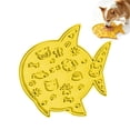 thumbnail image 1 of Silicone Dog & Cat Lick Mat with Suction Cups - Anxiety Relief/Promotes Healthy Eating/Frozen & Dishwasher Safe - Pet Peanut Butter Lick Pad(fish-shape-Yellow), 1 of 6