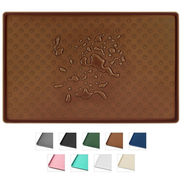 Silicone Dog Food Mat, Pet Placemat for Prevent Feeding Spills