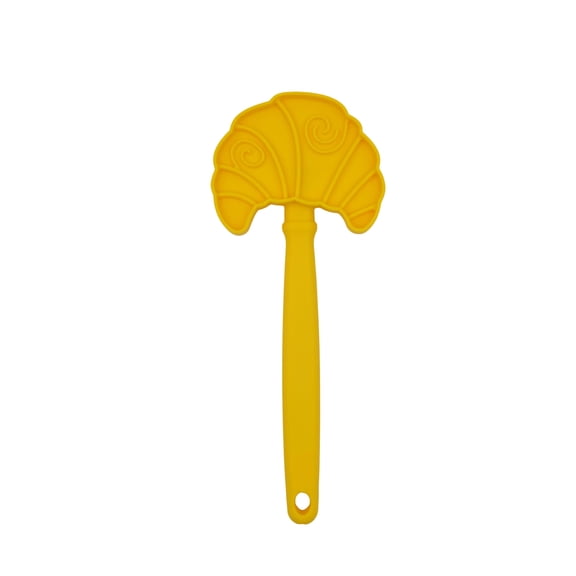 Silicone Dog Lick Stick Toy, Interactive Slow Feeding Licking Mat for Boredom Relief, Fun Treat Dispenser for Pets(Yellow Croissant)