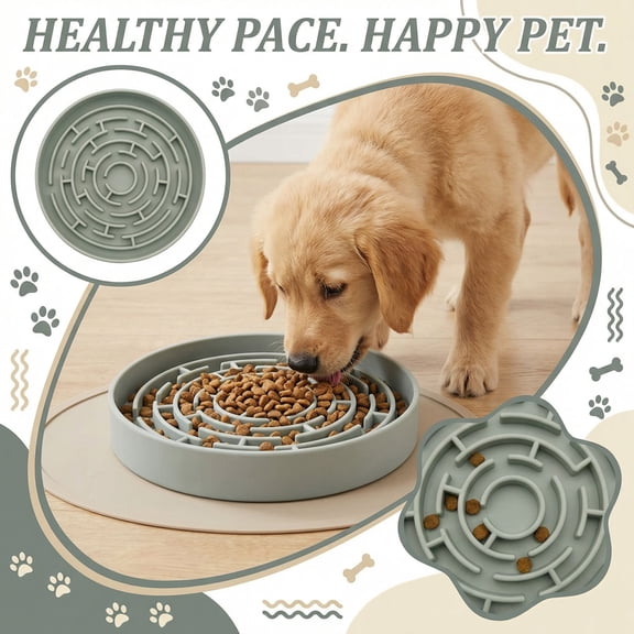 Silicone Dog Licking Mat with Suction Cups, Slow Feed Licking Pad for Mental Stimulation (Light Green)