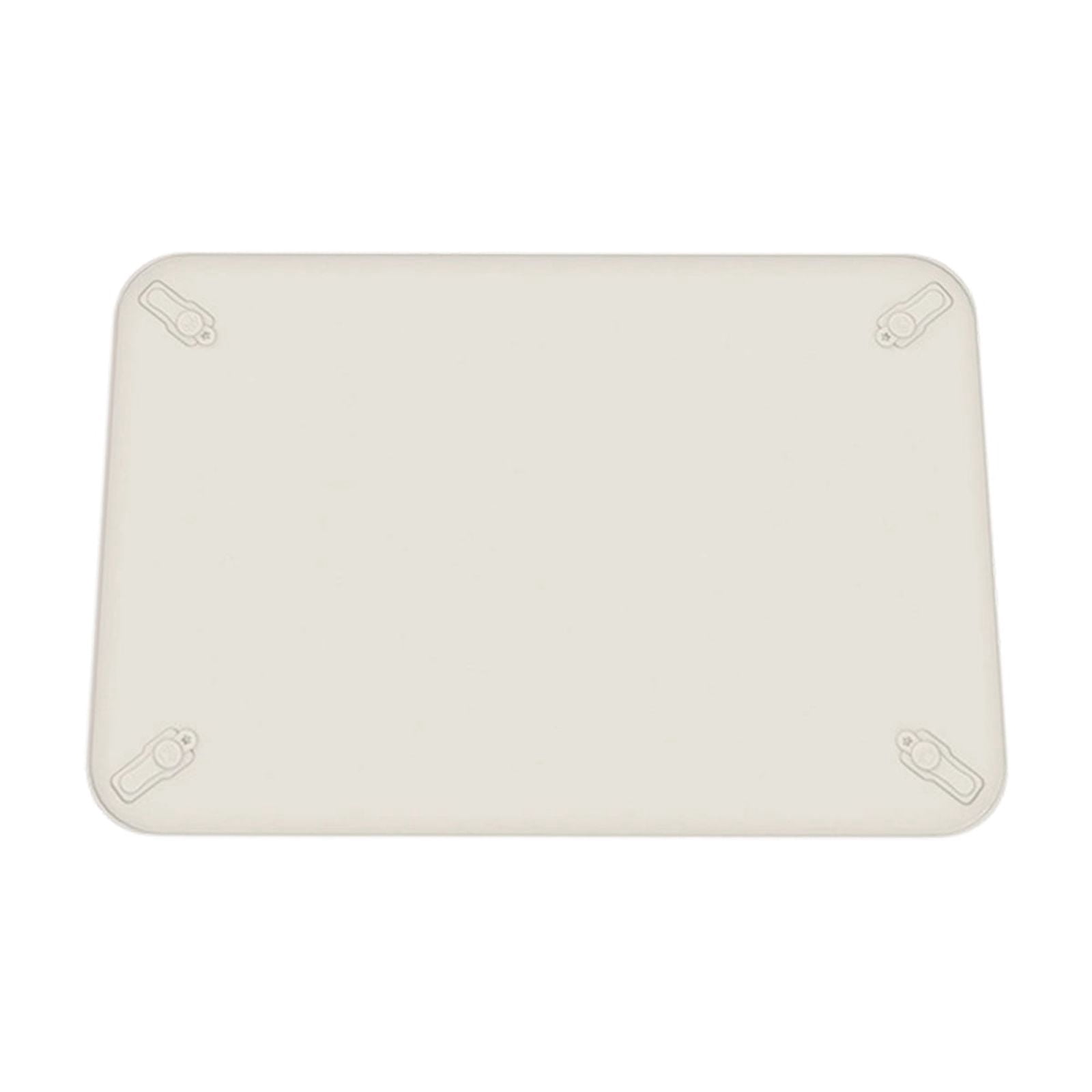 Silicone Dog Pee Pad, Washable Reusable Leak Proof Puppy Training Pads, Anti-Slip Pet Urine Mat with Fixed Buckles, for Dogs Cats, Protect Floors Furniture from Pet Accidental Pee(16.5"*24.4",Beige)