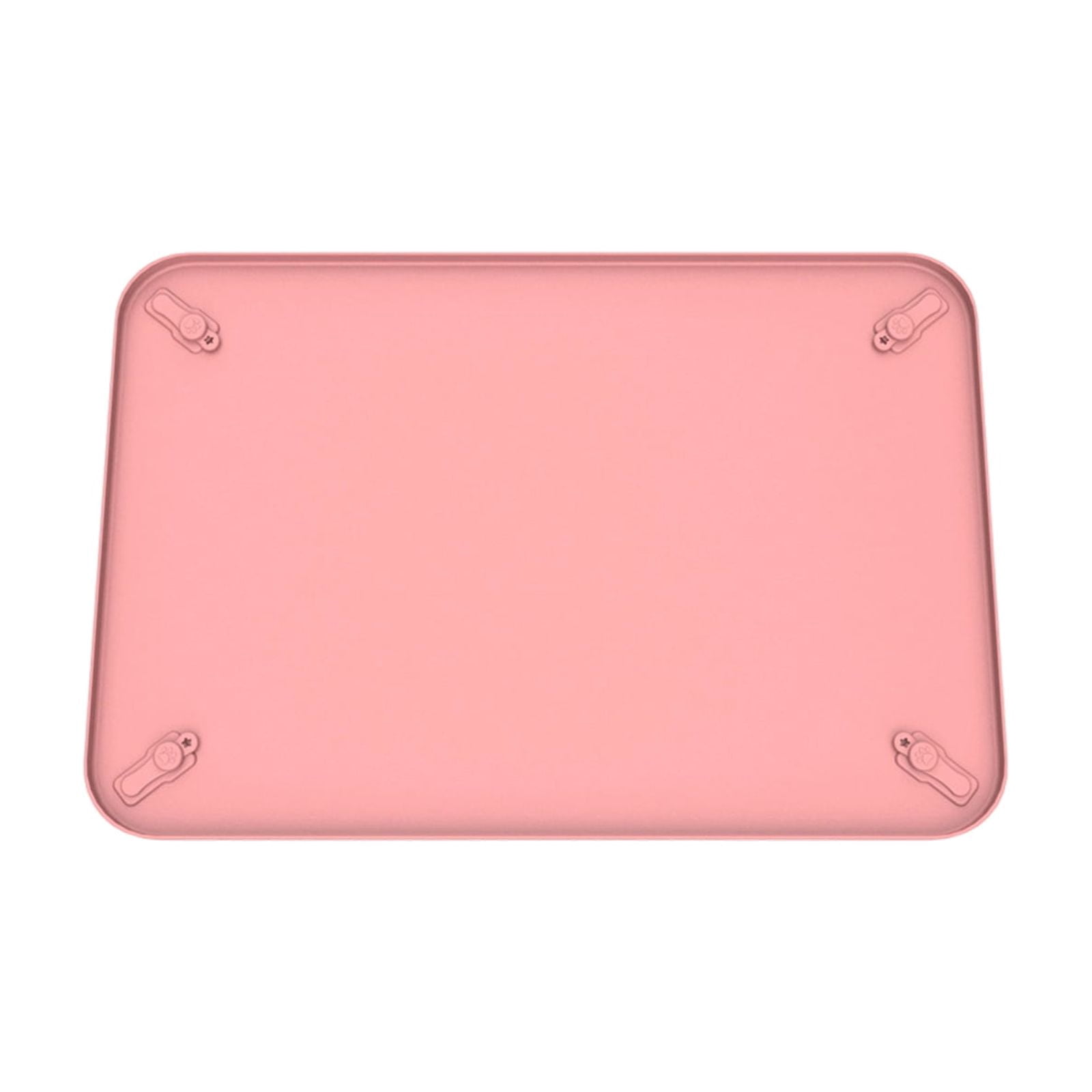 Silicone Dog Pee Pad, Washable Reusable Leak Proof Puppy Training Pads, Anti-Slip Pet Urine Mat with Fixed Buckles, for Dogs Cats, Protect Floors Furniture from Pet Accidental Pee(16.5"*24.4",Pink)