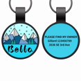 thumbnail image 1 of Silicone Dog Tag with Design, Silent Personalized Engraved Dog and Cat Name Pet ID Tags, Soundless No More Jingling Dog Tags Outdoor Colorful Designs, Mountain, Forest and Space Theme, F, 1 of 7