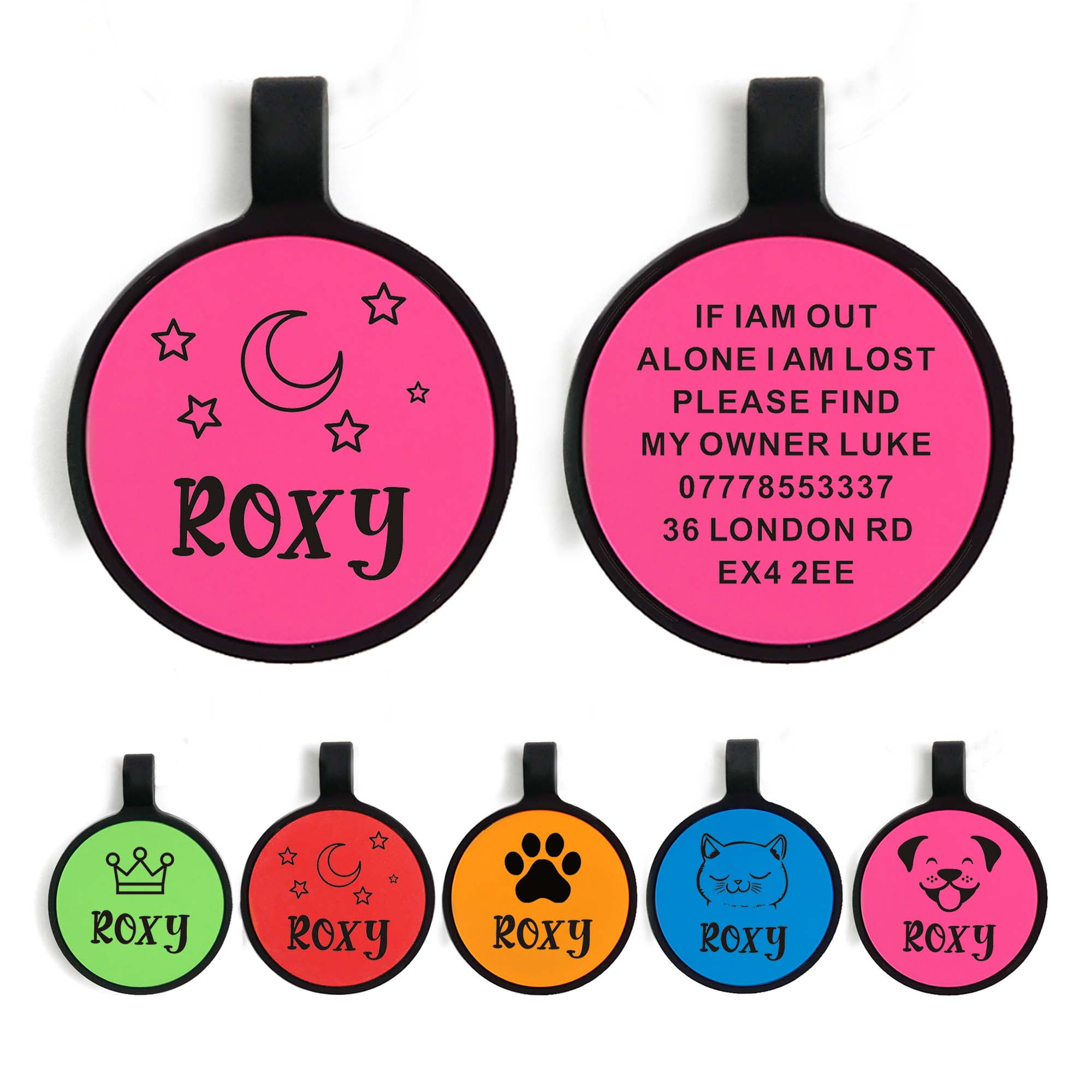 Silicone Dog Tags Engraved for Pets Personalized Custom Engraved Dog Tags and Cat Tags Laser Engraved Double Sided Silent Pet ID Tag Walmart