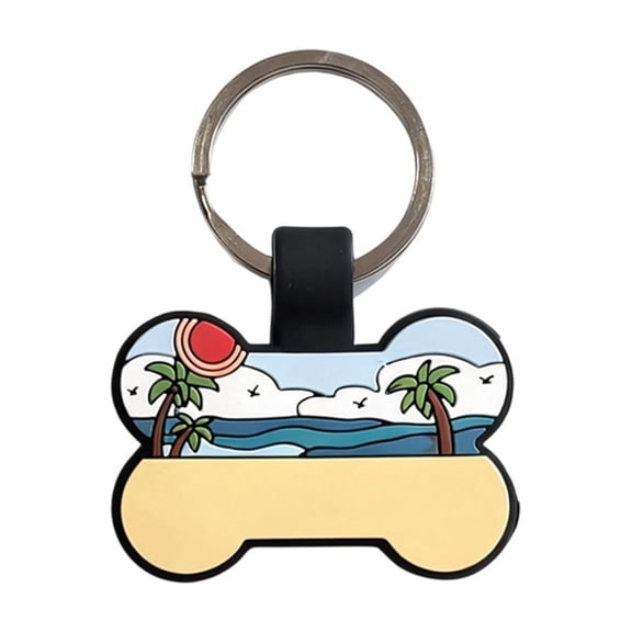 Silicone Dog Tags Personalized for Pets - Soft Pet ID Tags for Collars with Art Design Pattern