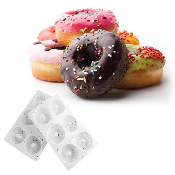 Silicone Donut Baking 6 Cavity Nonstick Kitchen Bakeware for Homemade Desserts and Pastries
