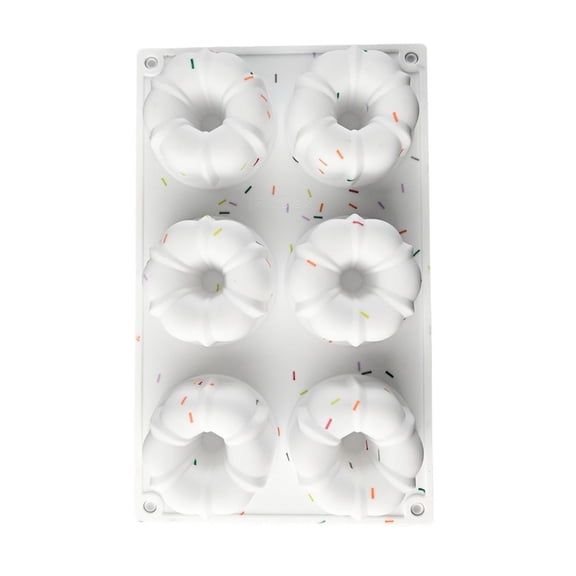 Silicone Donut Baking 6 Cavity Nonstick Kitchen Bakeware for Homemade Desserts and Pastries