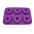 thumbnail image 1 of Silicone Donut Mold for 6 Doughnuts, Food Grade Silicone Bagels Baking Pan, Non-Stick, Dishwasher Safe, Heat Resistant And Microwave Safe(Purple)Harlik, 1 of 2