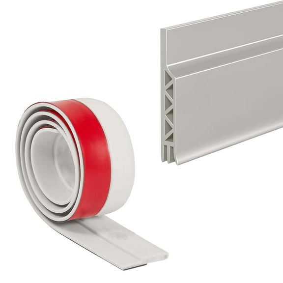 Silicone Door Bottom Seal Strip, Self-Adhesive Weather Stripping for Draft Proofing, Energy Saving Insulation Tape, 39in Length