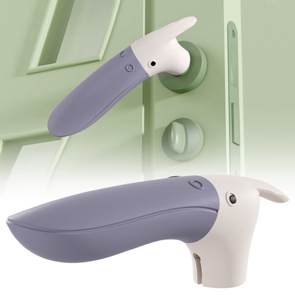 Silicone Door Handle Cover Bird Shape, Door Handle Bumper Handles for Safety | Door Handle Covers for Bedroom and office, Silicone Button Protector for Home Friendly (Gray)