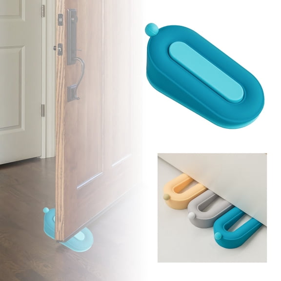 Silicone Door Stopper Rubber Door Stop With Bracket Silent Floor Door Stopper At Door Bottom Decorative Door For Home And Floor (3 Colors) Extra Long Door Stop Hinge Cat Door Stop Fiddlers Elbow Cat
