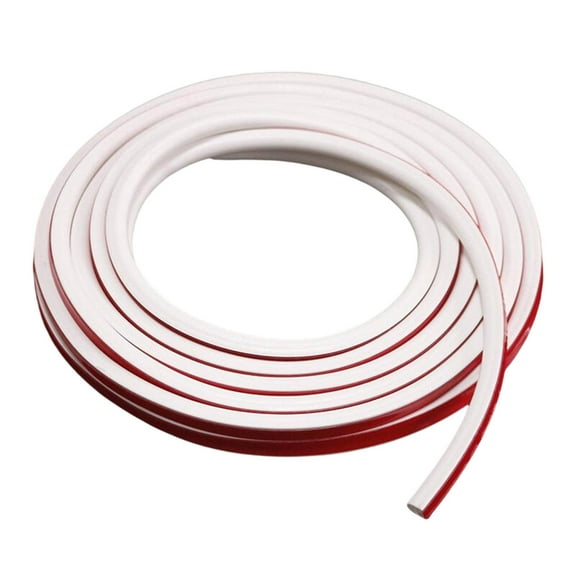 Silicone Door Weather Stripping Door Seal Strip, Self-Adhesive D-Shape Door Insulation Strip for Door Frame& Window, Seal Large Gaps, Easy to Cut & Install, 0.35x0.24"