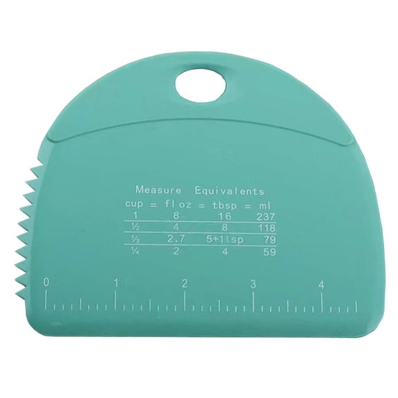 Silicone Dough Scraper Chopper, iPstyle Bench Scraper with Serrated Edge Measuring Scale