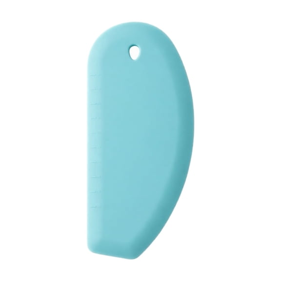Silicone Dough Scraper with Measurements, Pastry Cream Cutter Bench Scraper, Non-Slip Baking Tool, Scale Marks in Inches