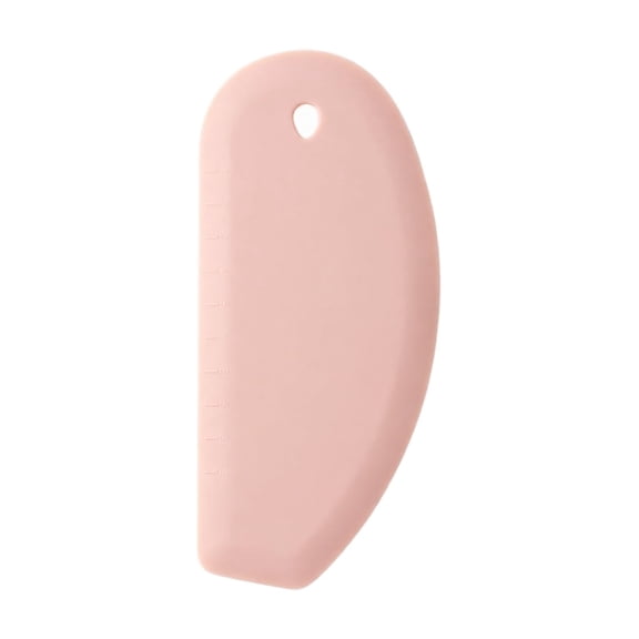Silicone Dough Scraper with Measurements, Pastry Cream Cutter Bench Scraper, Non-Slip Baking Tool, Scale Marks in Inches