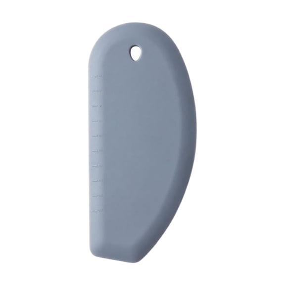 Silicone Dough Scraper with Measurements, Pastry Cream Cutter Bench Scraper, Non-Slip Baking Tool, Scale Marks in Inches