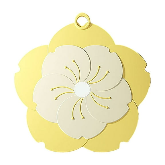 Silicone Drain Cover Stopper Hair Catcher Mat for Shower Sink Tub, Anti-Odor Protector Strainer, Yellow, 1-Pack Tanuke