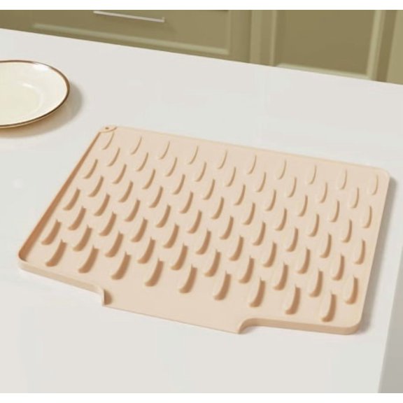 Silicone Drain Mat for Sinks - Efficient Sloping Design for Kitchen, Fruits, Vegetables, and Dishes