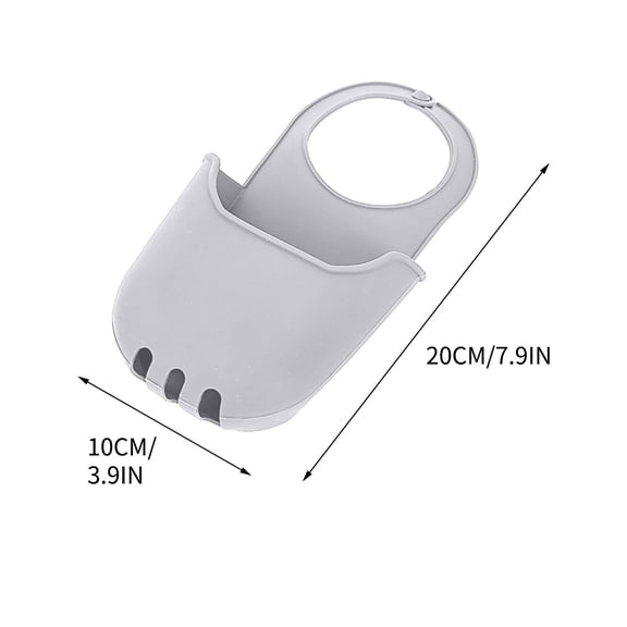 Silicone Drainage Hanging Basket Soap Sponge Holder Bathroom Kitchen Storage Flexible Drying Rack Collapsible Organizer Easy Clean Waterproof