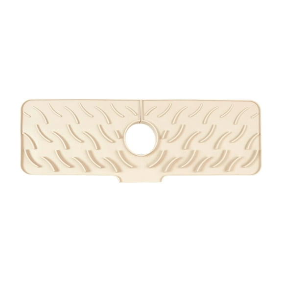 Silicone Drainage Mat For Kitchen Sink With Wave Pattern Design And Beveled Slope For Enhanced Water Drainage Anti Splash Non Slip Base And Easy To Clean